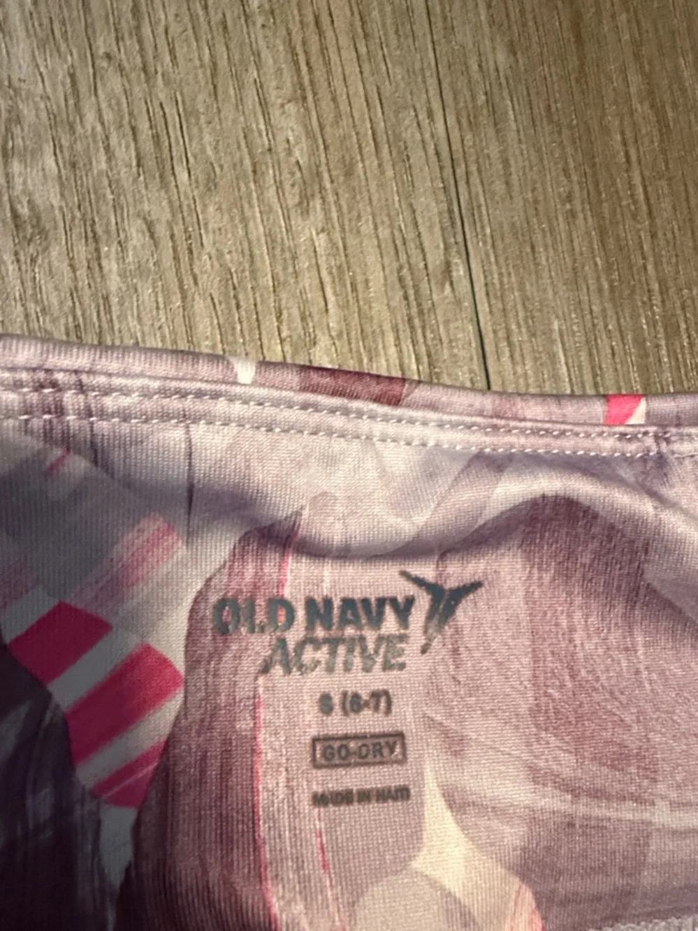 Old Navy Pink Marble-Print Girls' Active Leggings